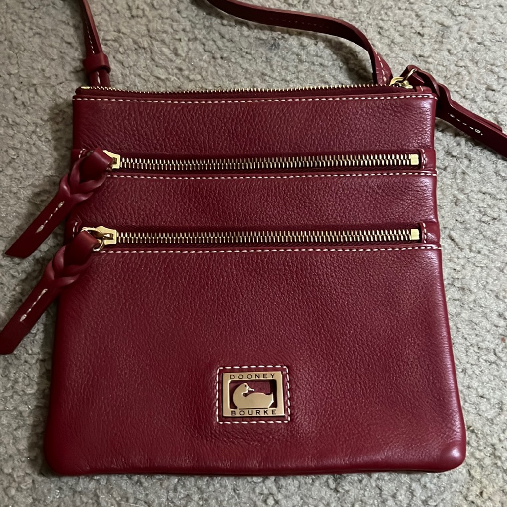 Brand New MaroonBurgundy Dooney And Bourke Crossbody Purse